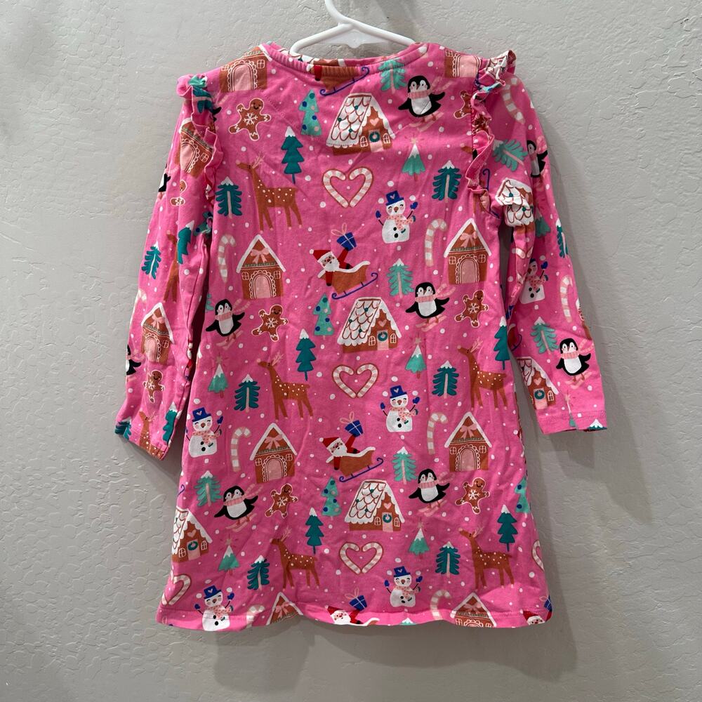 Tu Pinkmas Christmas Ruffle Long Sleeve Dress - Picture 6 of 7